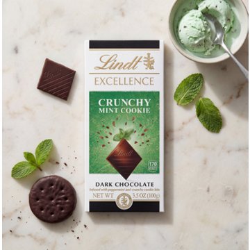 Lindt Excellence Crunchy Mint Cookie Dark Chocolate Bar
