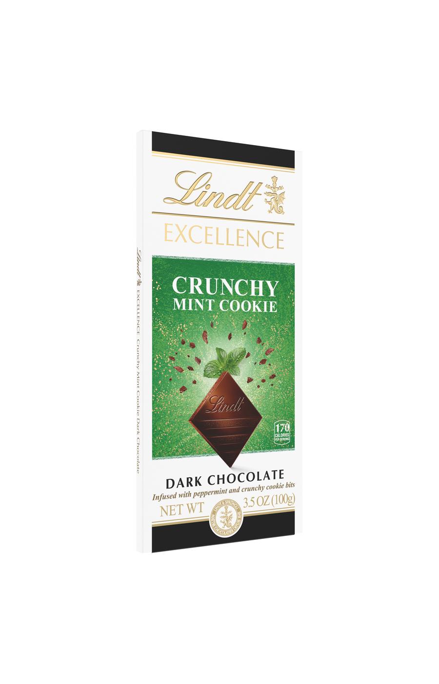 Lindt Excellence Crunchy Mint Cookie Dark Chocolate Bar; image 4 of 4
