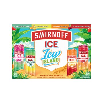 Smirnoff Ice Icy Island Variety Pack 12 pk Cans, 12 oz