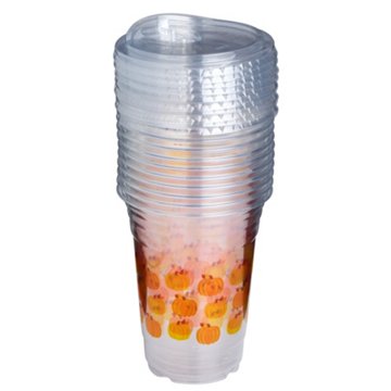 Destination Holiday Fall Pumpkin Cups, 16 oz, 10 ct