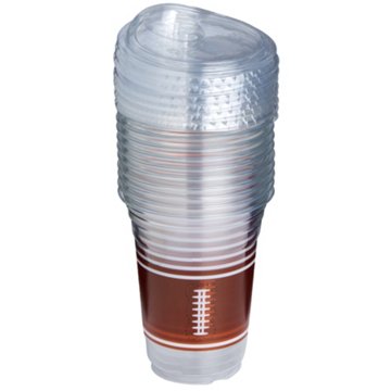 Destination Holiday Football Cups, 16 oz, 10 ct