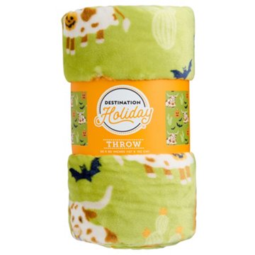Destination Holiday Longhorn Ghost Halloween Throw, 50'' x 60''