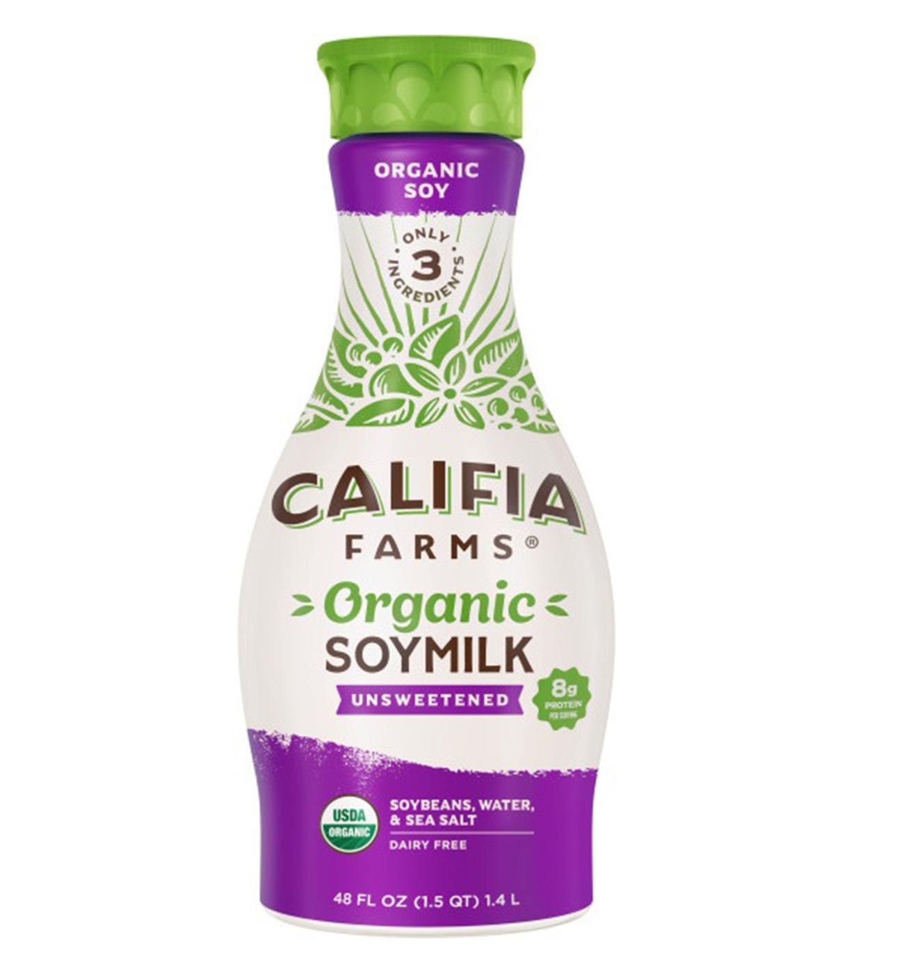 Califia Farms Dairy Free Organic Unsweetened Soy Milk; image 1 of 2
