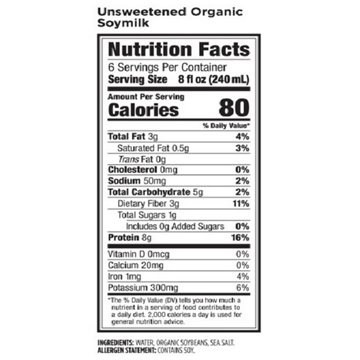Califia Farms Dairy Free Organic Unsweetened Soy Milk