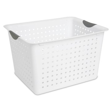 Sterilite White Deep Ultra Basket