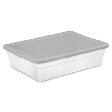 Sterilite 28 Quart Clear Storage Container - Gray