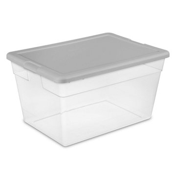 Sterilite 56 Quart Clear Storage Container - Gray