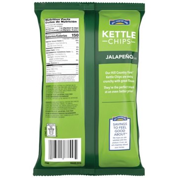 Hill Country Fare Kettle Potato Chips - Jalapeño, 8 oz