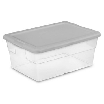 Sterilite 16 Quart Clear Storage Container - Gray