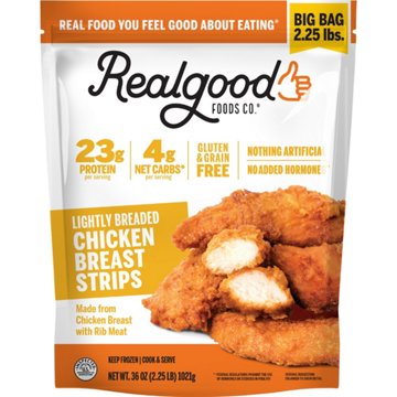 Real Good Foods Co. Frozen Lightly Breaded Chicken Breast Strips