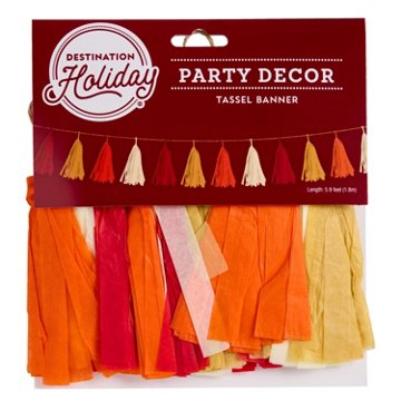 Destination Holiday Fall Tissue Paper Tassel, 5.9'