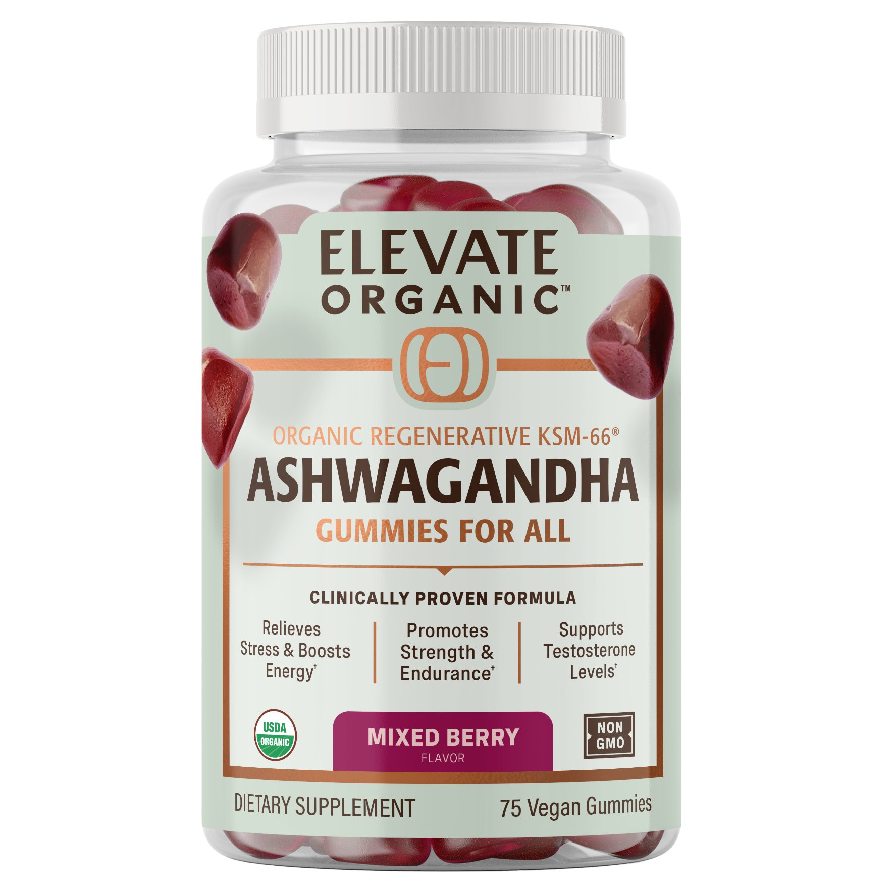 Elevate Organic KSM-66 Ashwagandha Gummies, 75 ct | Central Market