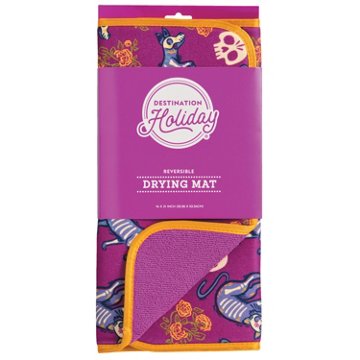 Destination Holiday Dog & Cat Day of the Dead Reversible Drying Mat, 14'' x 21''