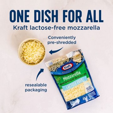 Kraft Lactose Free Mozzarella Shredded Cheese