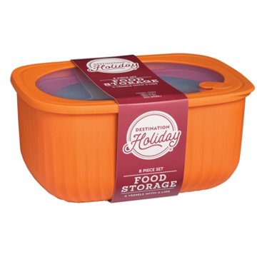 Destination Holiday Ribbed Food Storage Set, 8 pc