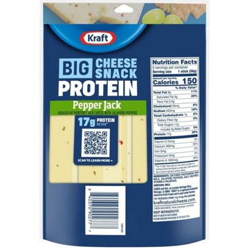 Kraft Protein + Reduced Fat Pepper Jack Cheese Sticks