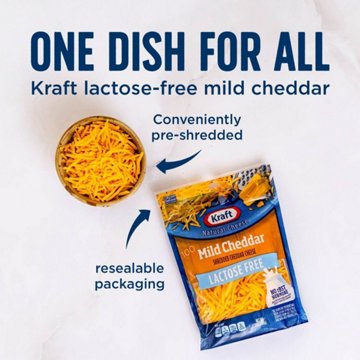 Kraft Lactose Free Mild Cheddar Shredded Cheese