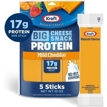 Kraft Big Protein Cheese Sticks - Reduced Fat Mild Cheddar