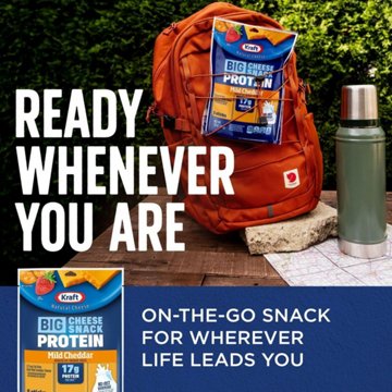 Kraft Big Protein Cheese Sticks - Reduced Fat Mild Cheddar