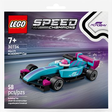 LEGO Speed Champions Mini F1 Academy Car Building Toy, 58 pc