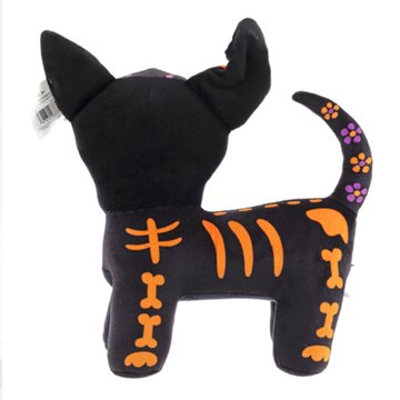 Destination Holiday Day of the Dead Dog Plush Toy, 10.5"