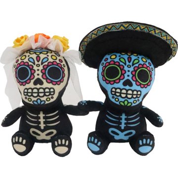 Destination Holiday Day of the Dead Couple Plush Toy Set, 2 ct