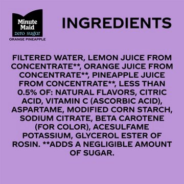 Minute Maid Zero Sugar Orange Pineapple Juice Drink