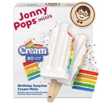 JonnyPops Birthday Surprise Cream Minis Frozen Pops