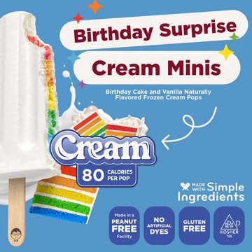 JonnyPops Birthday Surprise Cream Minis Frozen Pops