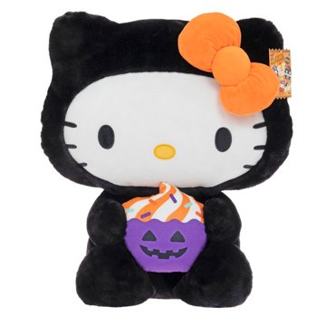Sanrio Hello Kitty Halloween Black Cat Plush Toy, 21"