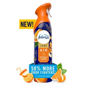 Febreze Luxe Air Freshener Odor Fighting Room Spray - Tranquil Cyprus Coves Scent
