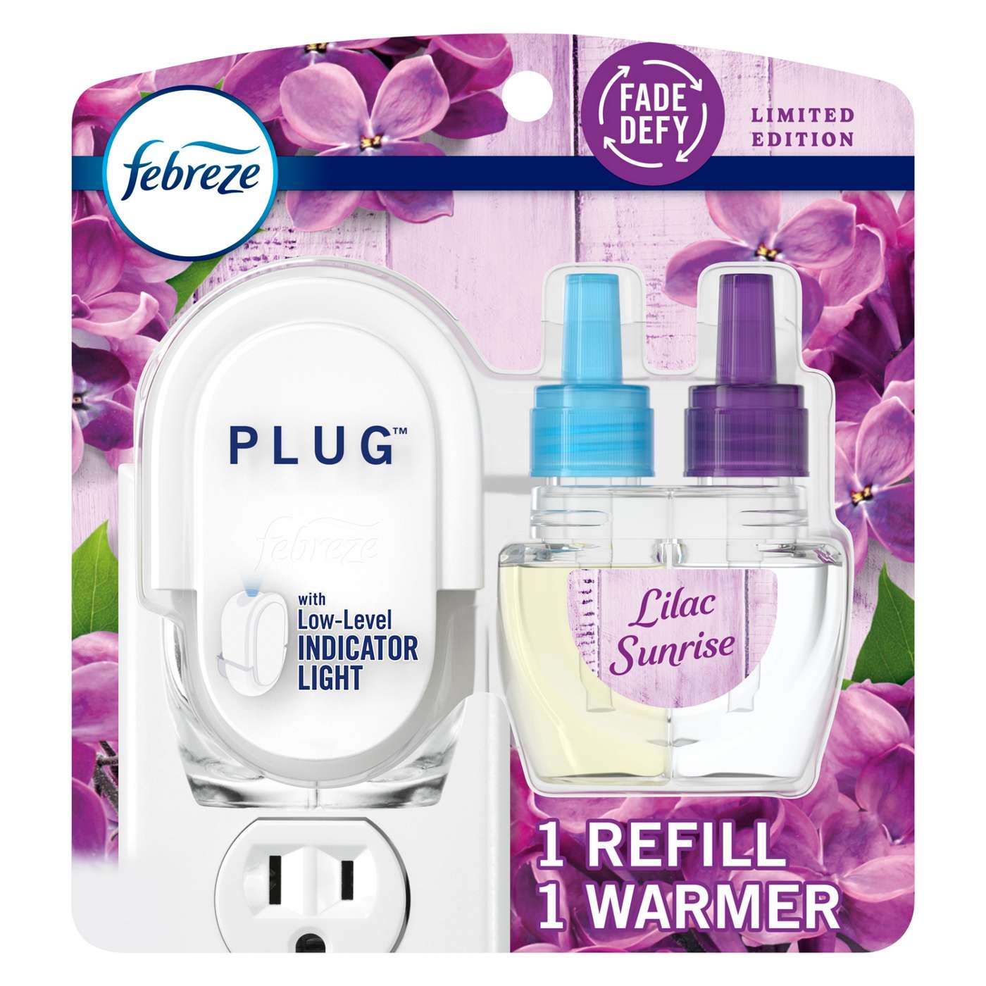 Febreze Plug Scented Oil Warmer + Refill - Lilac Sunrise; image 1 of 4