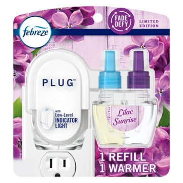 Febreze Plug Scented Oil Warmer + Refill - Lilac Sunrise