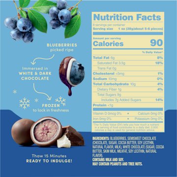 Tru Fru Frozen Blueberries - Dark + White Chocolate