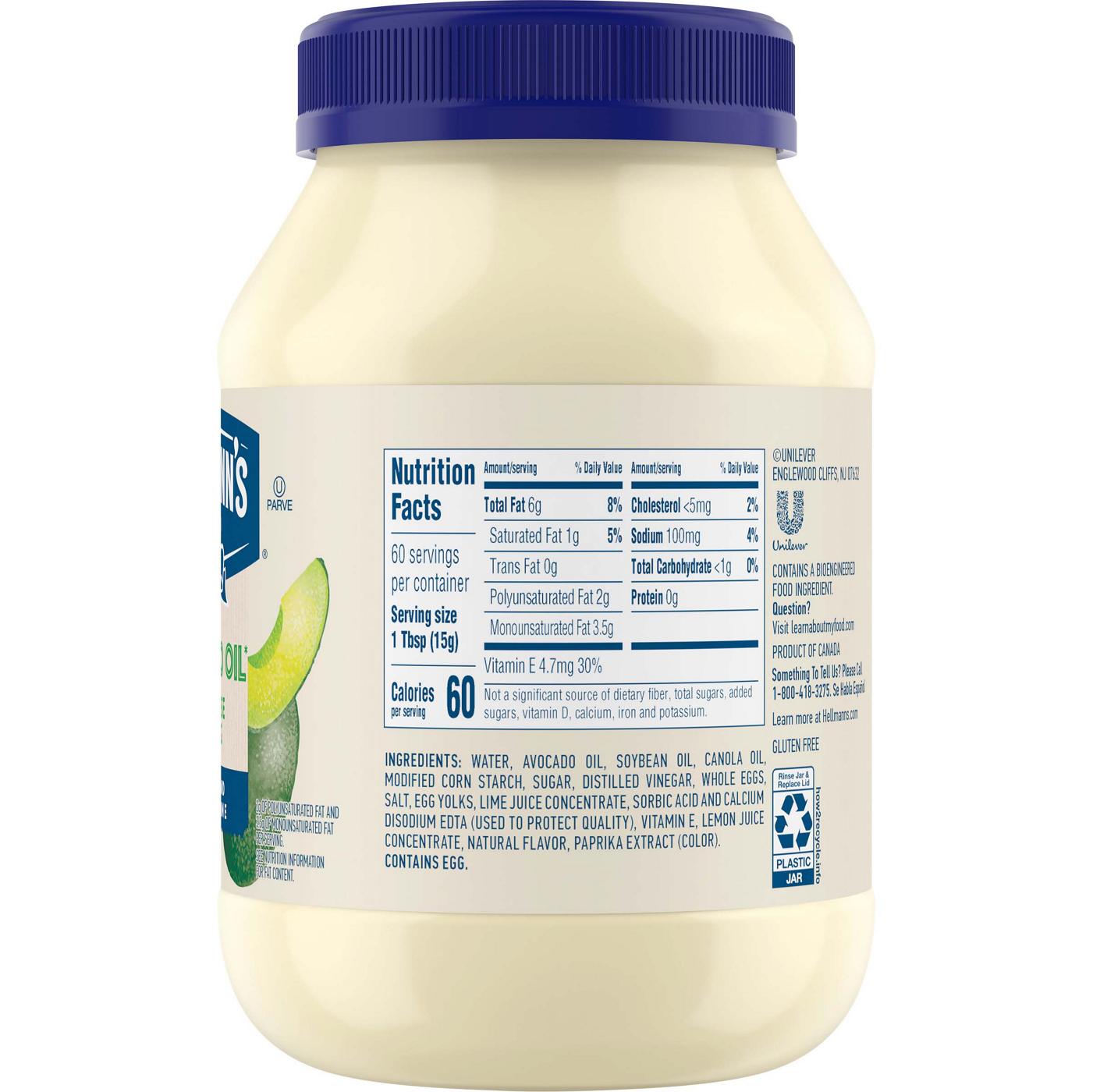 Hellmann's Avocado Oil Mayonnaise Dressing; image 2 of 6