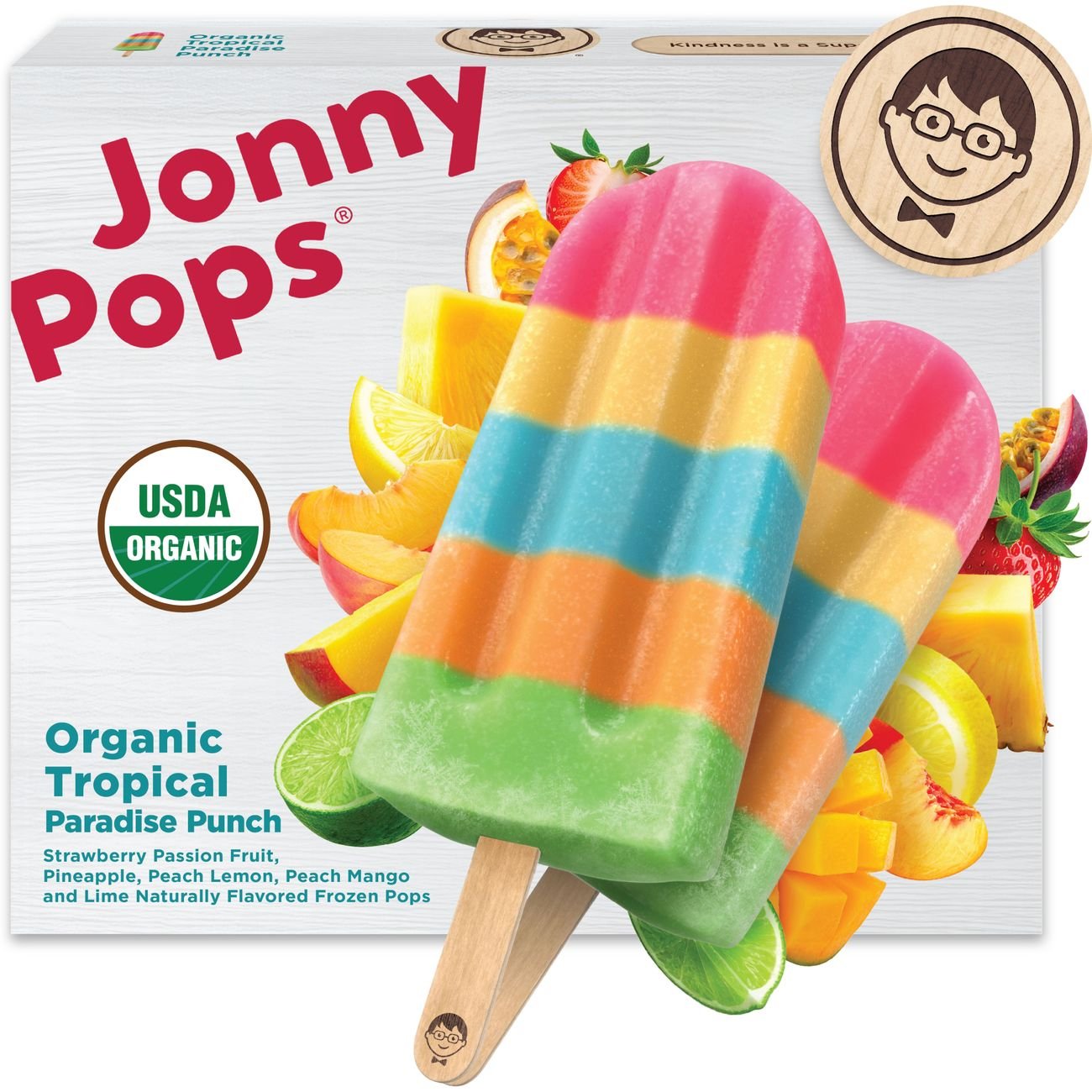 JonnyPops Organic Tropical Paradise Punch Frozen Pops - Shop Bars ...