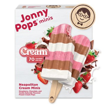 JonnyPops Neapolitan Cream Minis Frozen Pops