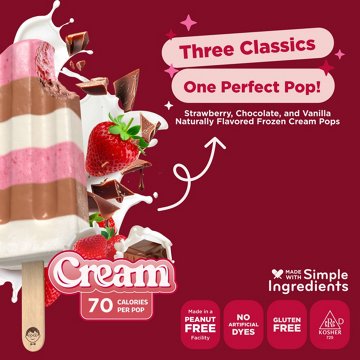 JonnyPops Neapolitan Cream Minis Frozen Pops