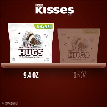 Hershey's Hugs Milk Chocolate & White Creme Candy - Share Pack