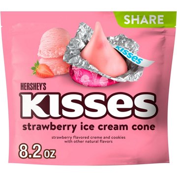 Hershey's Kisses Strawberry Ice Cream Cone Flavored Candy - Share Pack