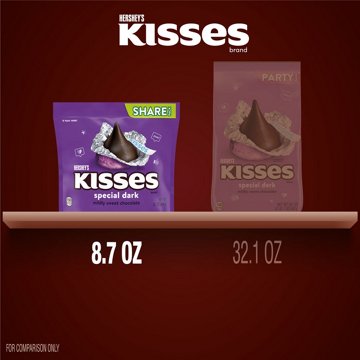 Hershey's Kisses Special Dark Mildly Sweet Chocolate Candy - Share Pack