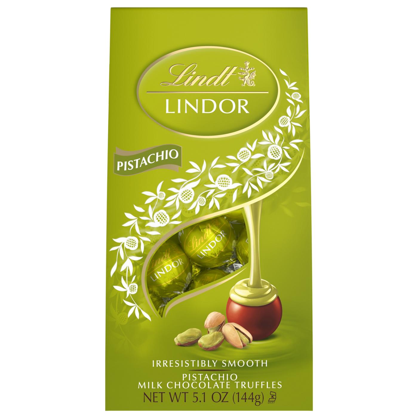 Lindt Lindor Pistachio Milk Chocolate Truffles; image 1 of 3