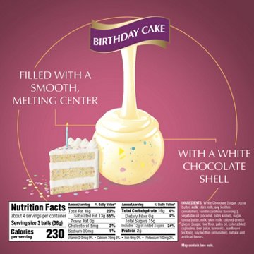 Lindt Lindor Birthday Cake White Chocolate Truffles