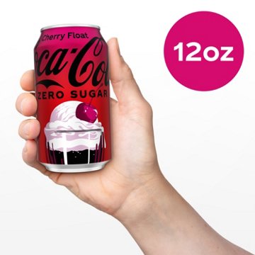 Coca-Cola Zero Sugar Cherry Float Soda Soft Drink Fridge Pack 12 pk Cans