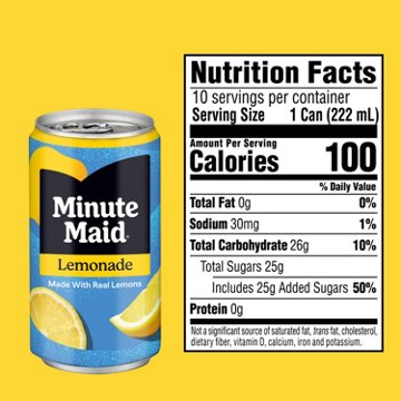 Minute Maid Lemonade Fridge Pack 10 pk Mini Cans