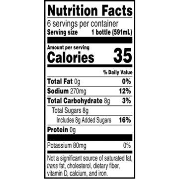 Gatorade Lower Sugar Fruit Punch Electrolyte Beverage 6 pk Bottles