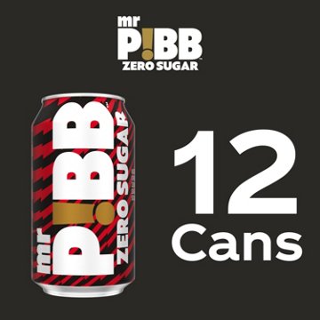 Mr Pibb Zero Sugar Kickin' Cherry Soda Soft Drink Fridge Pack 12 pk Cans