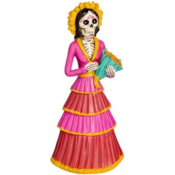 Destination Holiday Resin Catrina With Flowers