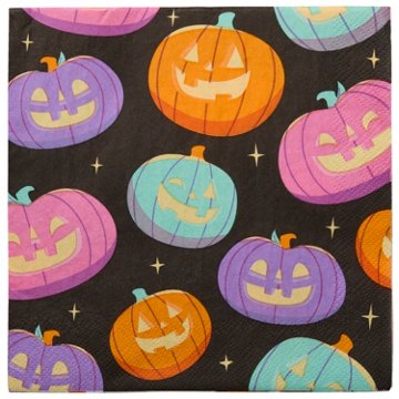 Destination Holiday Multi-color Jack-O-Lantern Halloween Lunch Paper Napkins