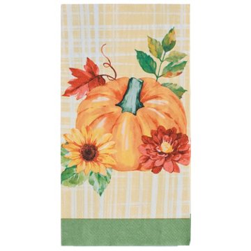 Destination Holiday Guest Paper Napkins - Pumpkin & Leaves, 16 ct